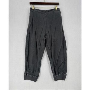 Elemente Clemente Womens Charcoal Gray Linen Jogger Pants Sz 2